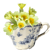 a vase of spring flowers